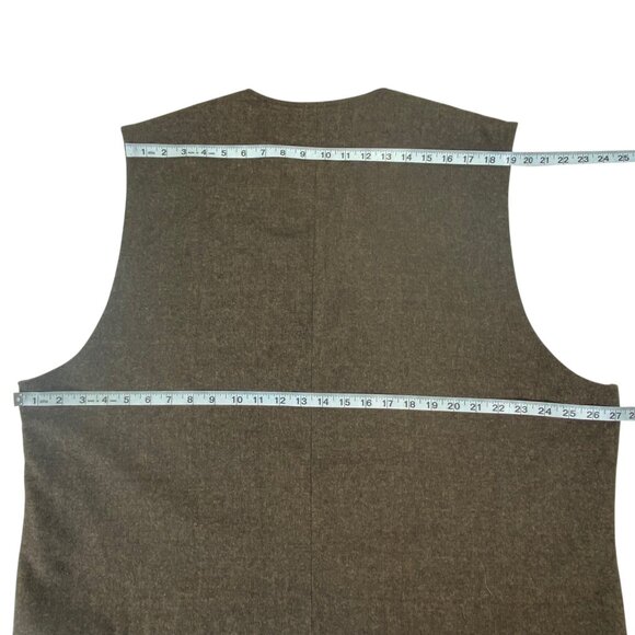Pronto Uomo Classic Fit Button Vest | 4X | Brown Tweed | Countryside Academia - Picture 6 of 9